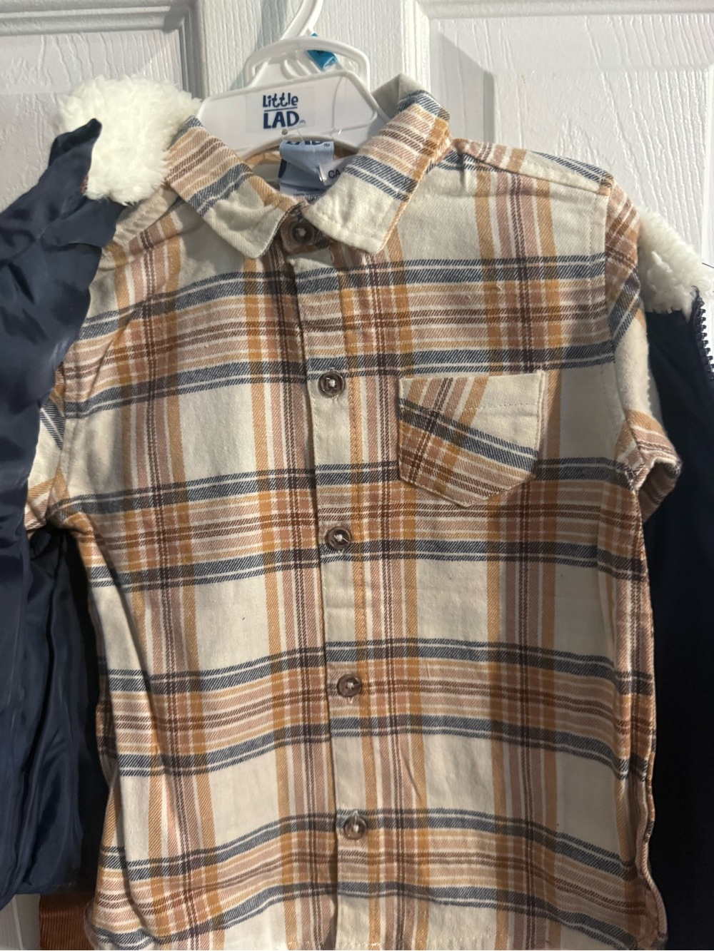 Toddler Navy and Brown 3-Piece Matching Set by Little Lad - Picture 5 of 11
